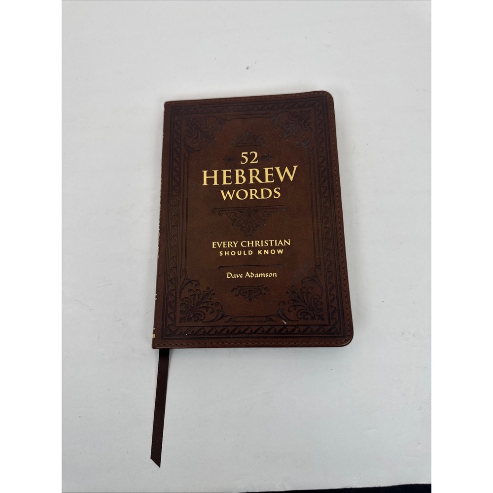 Christian Art Gifts 52 Hebrew Words Book Brown‎ Faux Leather Devotional